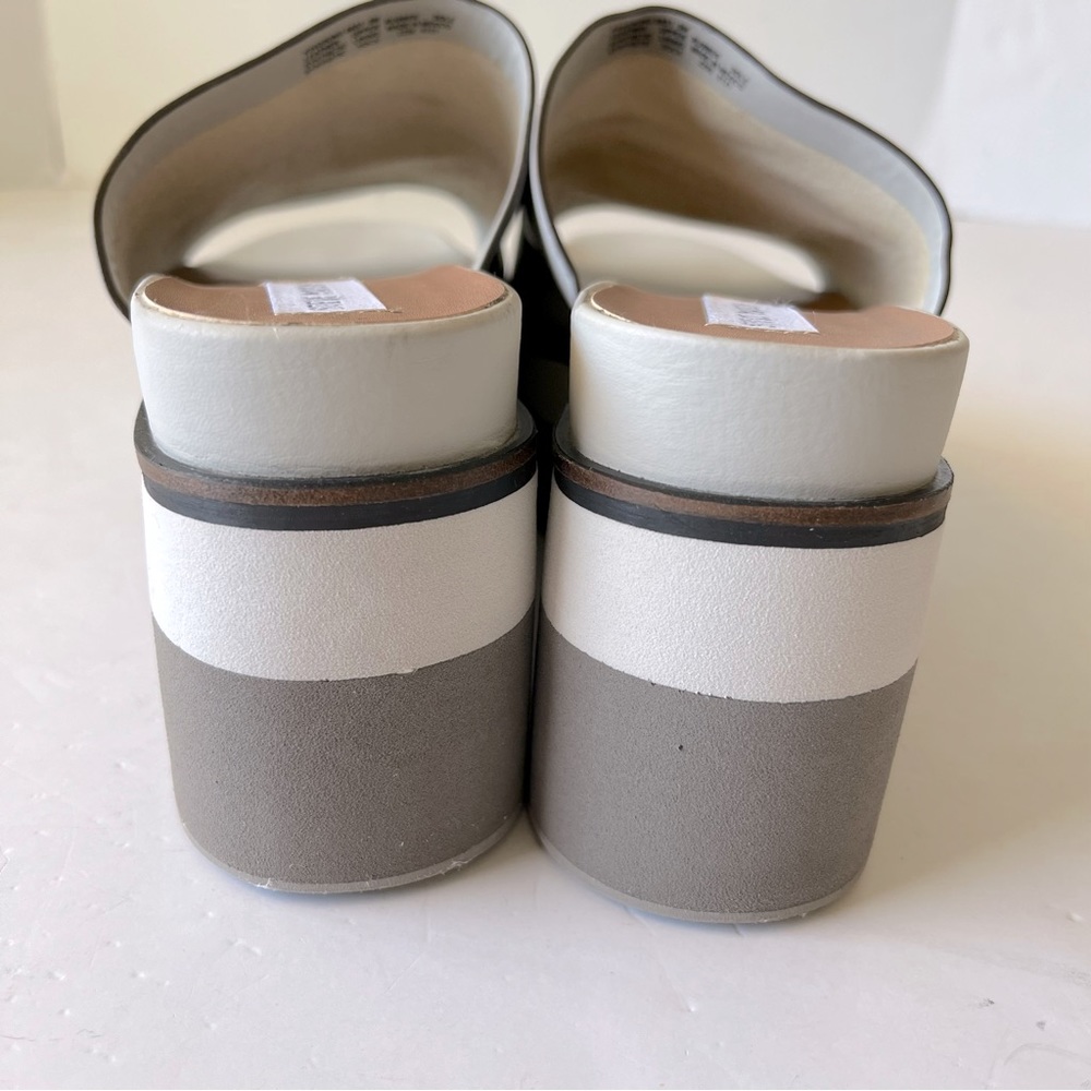 Steve Madden Leather Platform Slides Size 9 - image 6